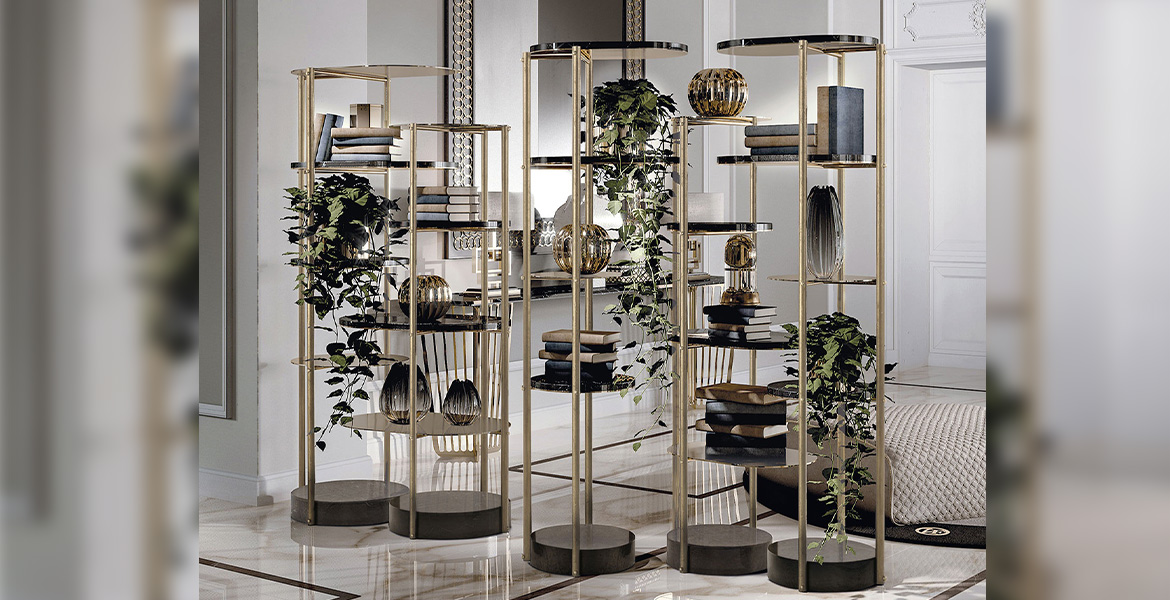 Marble Base Shelving Unit