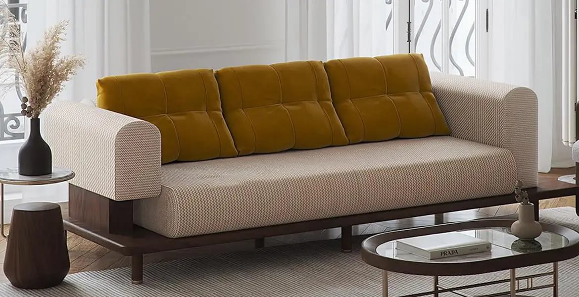 Wooden Base Sofa