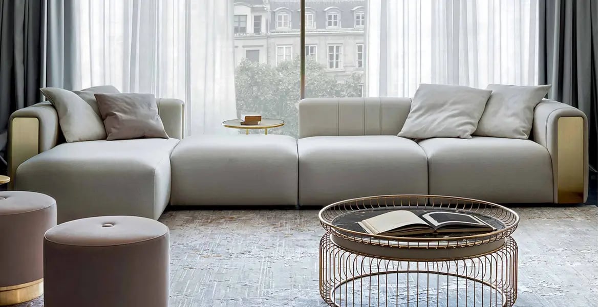 Gold Details Sofa