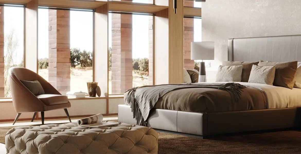 Wood and Capitonid Pouf