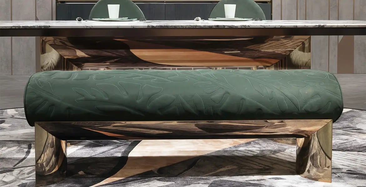 Rounded Upholstery Bench