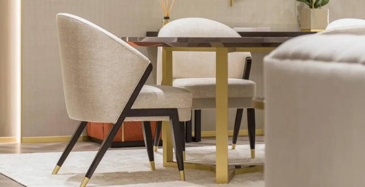 Bold Cream Dining Room Chair