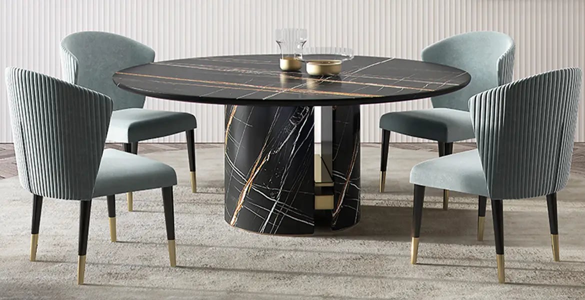 Bold Leather Dining Chair