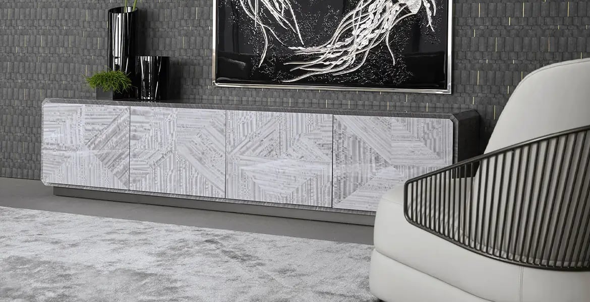 Wood Veneer TV Unit