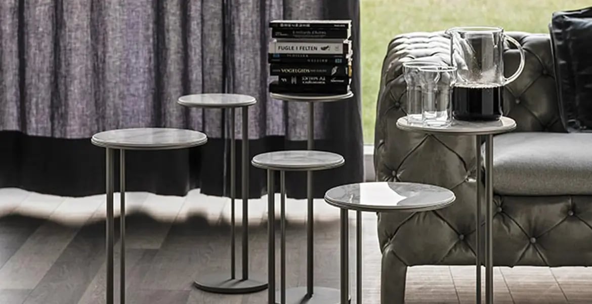 Gold Round Side Table