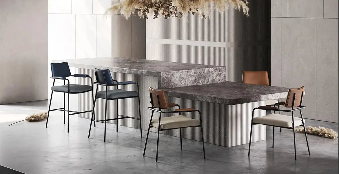 Modern Stainless Steel Bar Stool