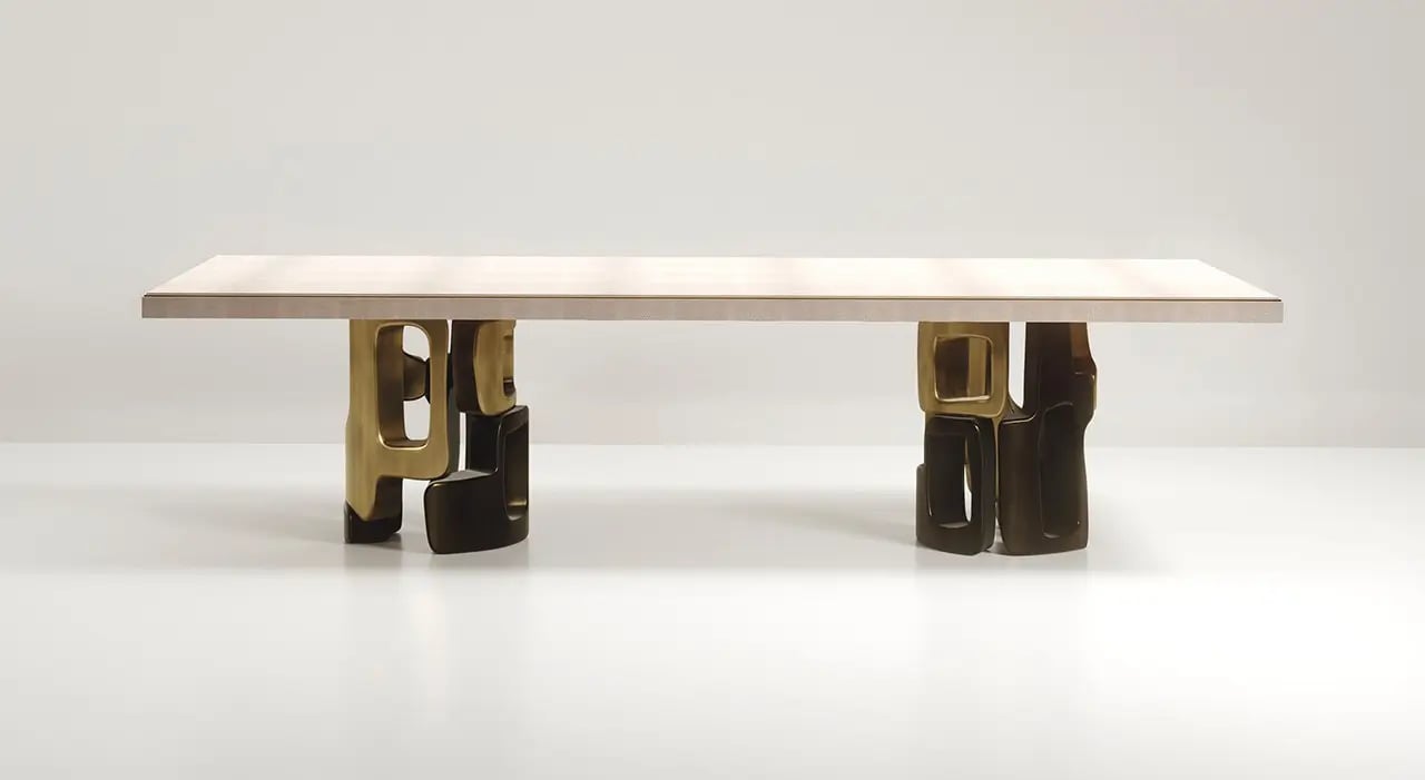 Sculptural Base Dining Table