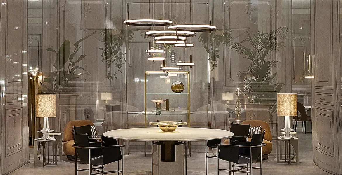 Black Rings Chandelier
