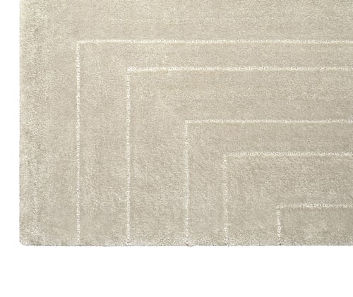 سجاد مربع بيج بتصميم هندسي