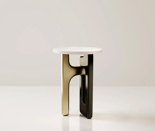 طاولة جانبية بتصميم قاعدة متداخل