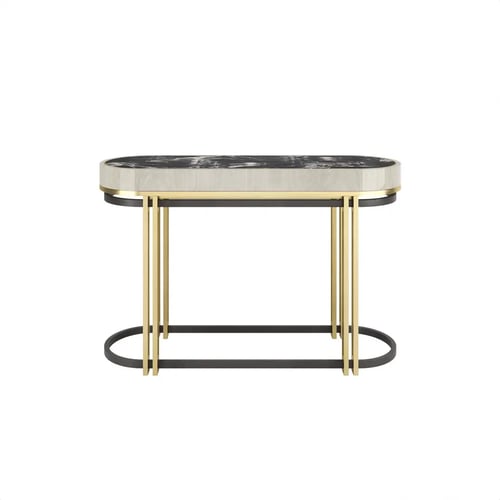 Oval Marble Console Table Design