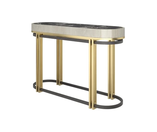 Oval Marble Console Table Design