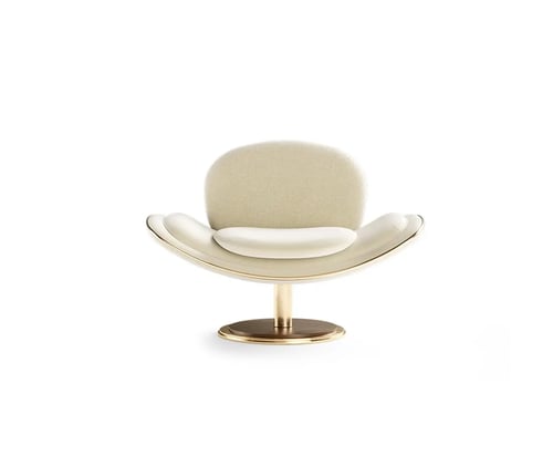 Fabric and Metal Fusion Armchair
