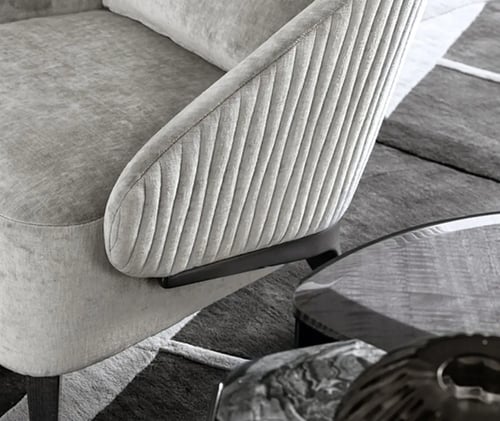 Quilted Back Upholstered Armchair