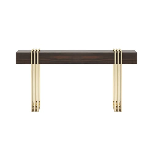 Metal Frame Wooden Console