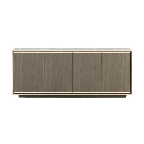 Stainless Steel and Marble Buffet
