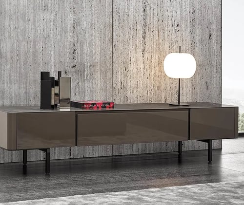 مكتبة تلفزيون خشب بتصميم معاصر من بولد