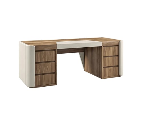 Wood and Upholstery Office Desk