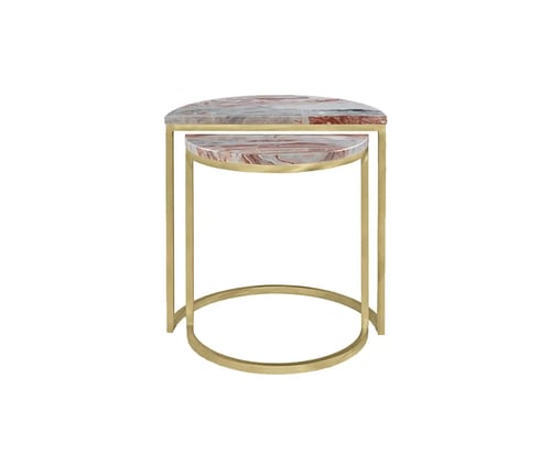 Bold Two Semi Circle Side Table