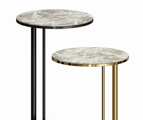 Gold Round Side Table