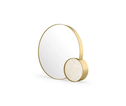 Gold Circle Table Mirror