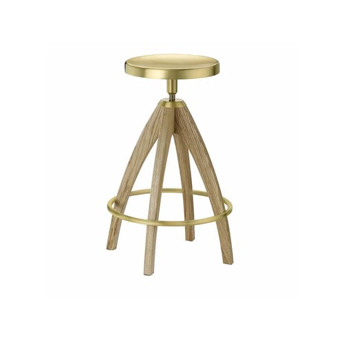 Backless Gold Bar Stool