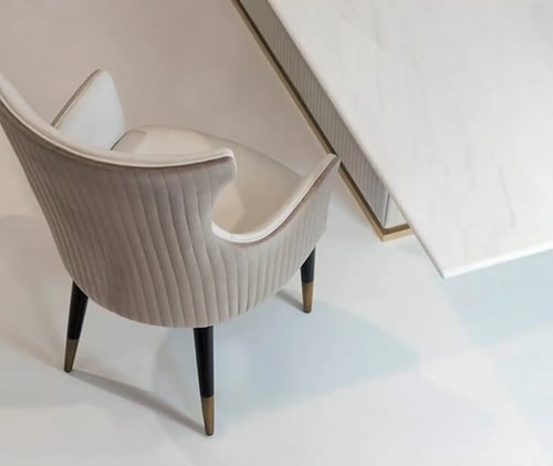 BOLD Leather-Base Dining Table