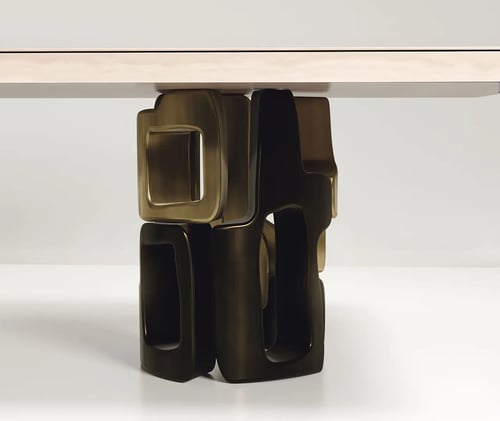 Sculptural Base Dining Table