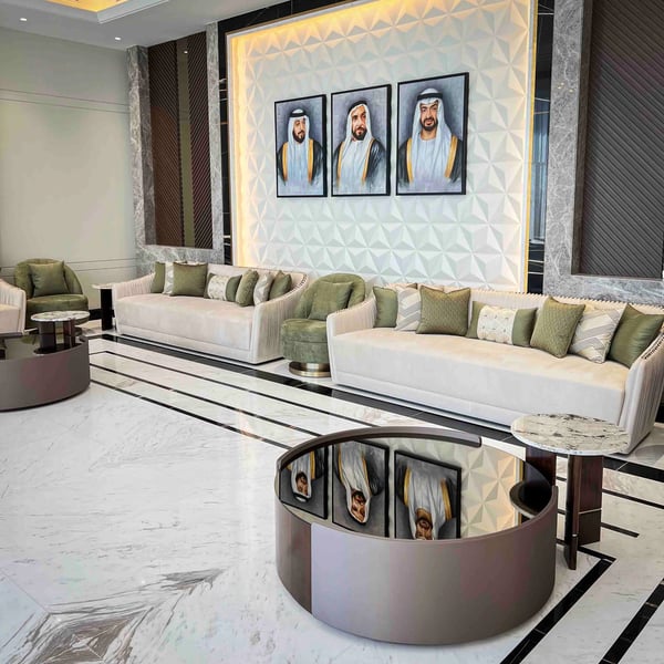Men Majlis Design Project For Luxury Villa In Abu Dhabi