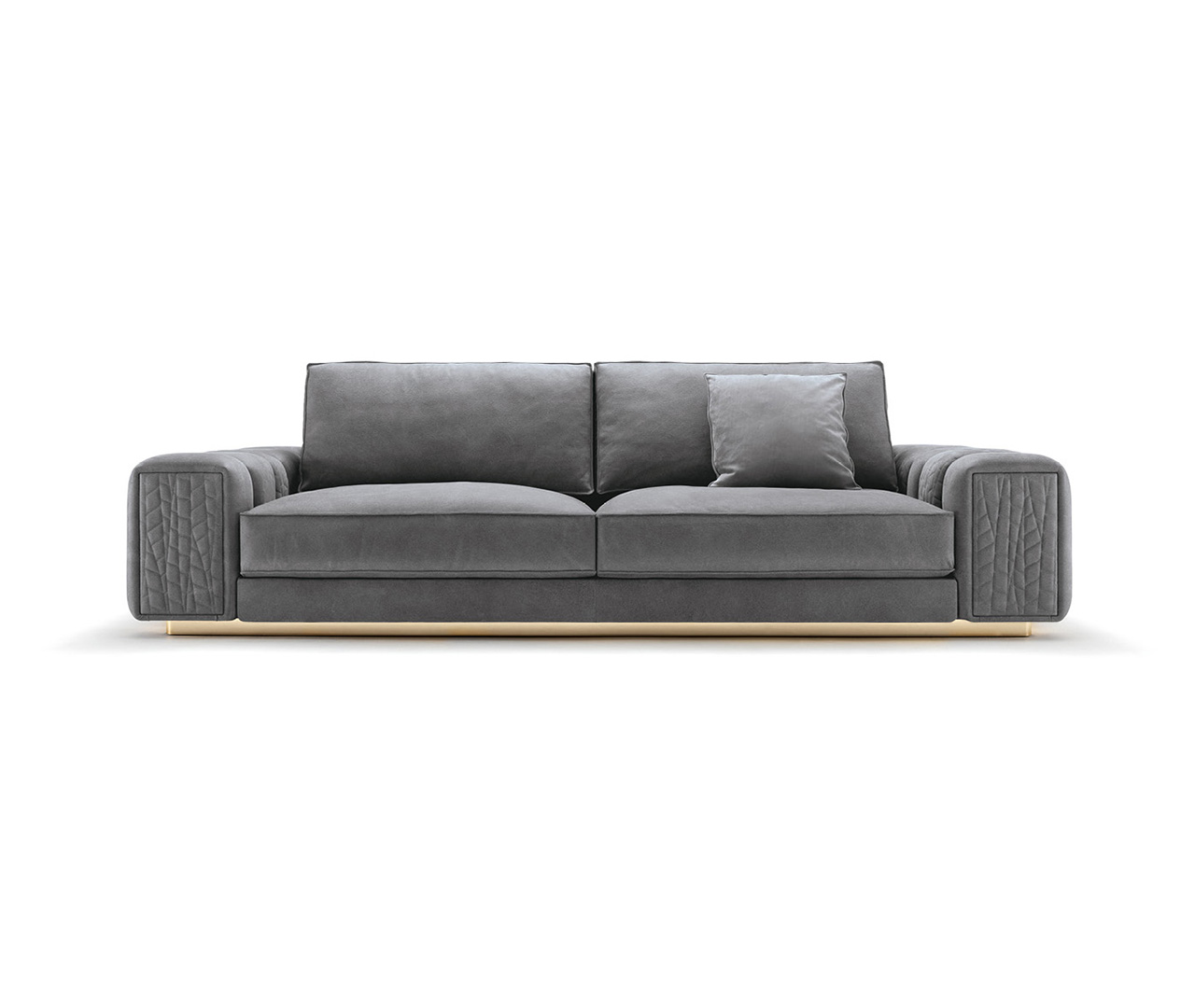Patterned Armrests Sofa