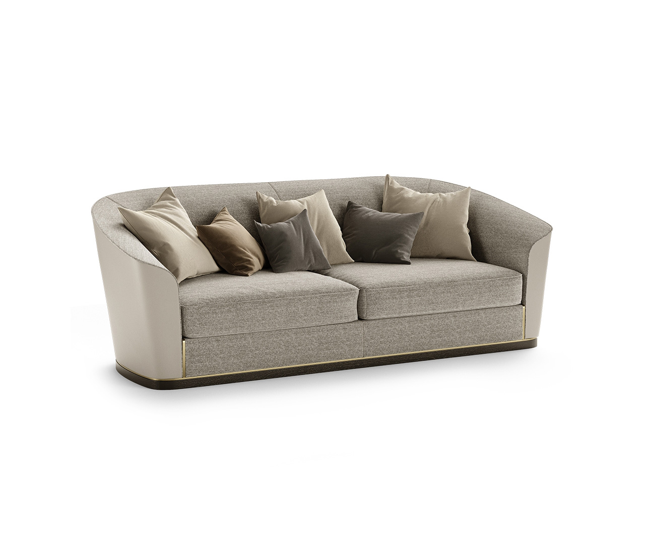Bold Sleek Slope Armrests Sofa