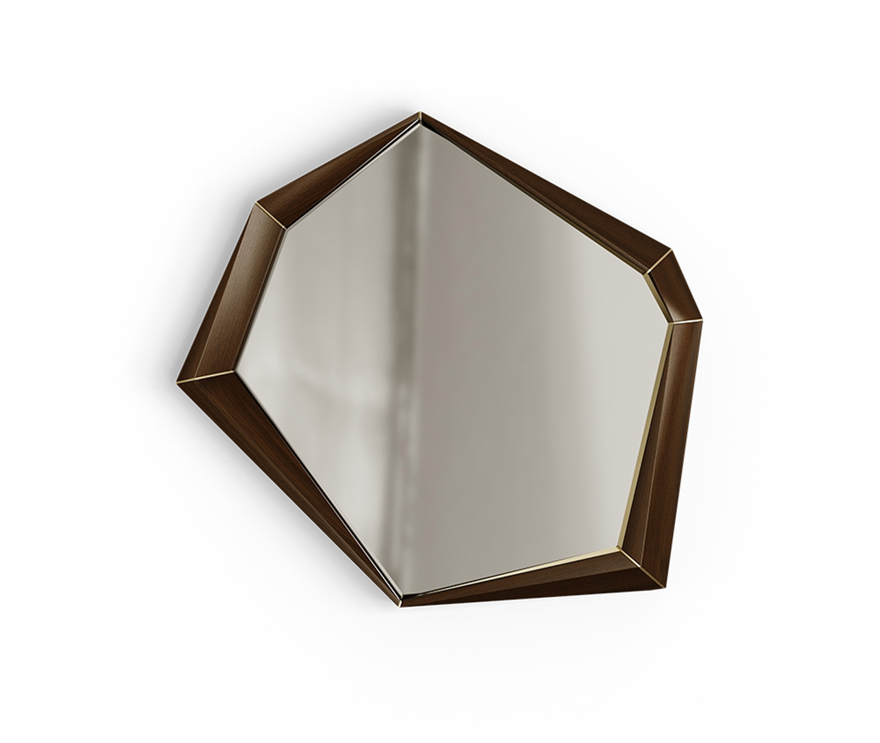 Steel and Wood Silver Mirror