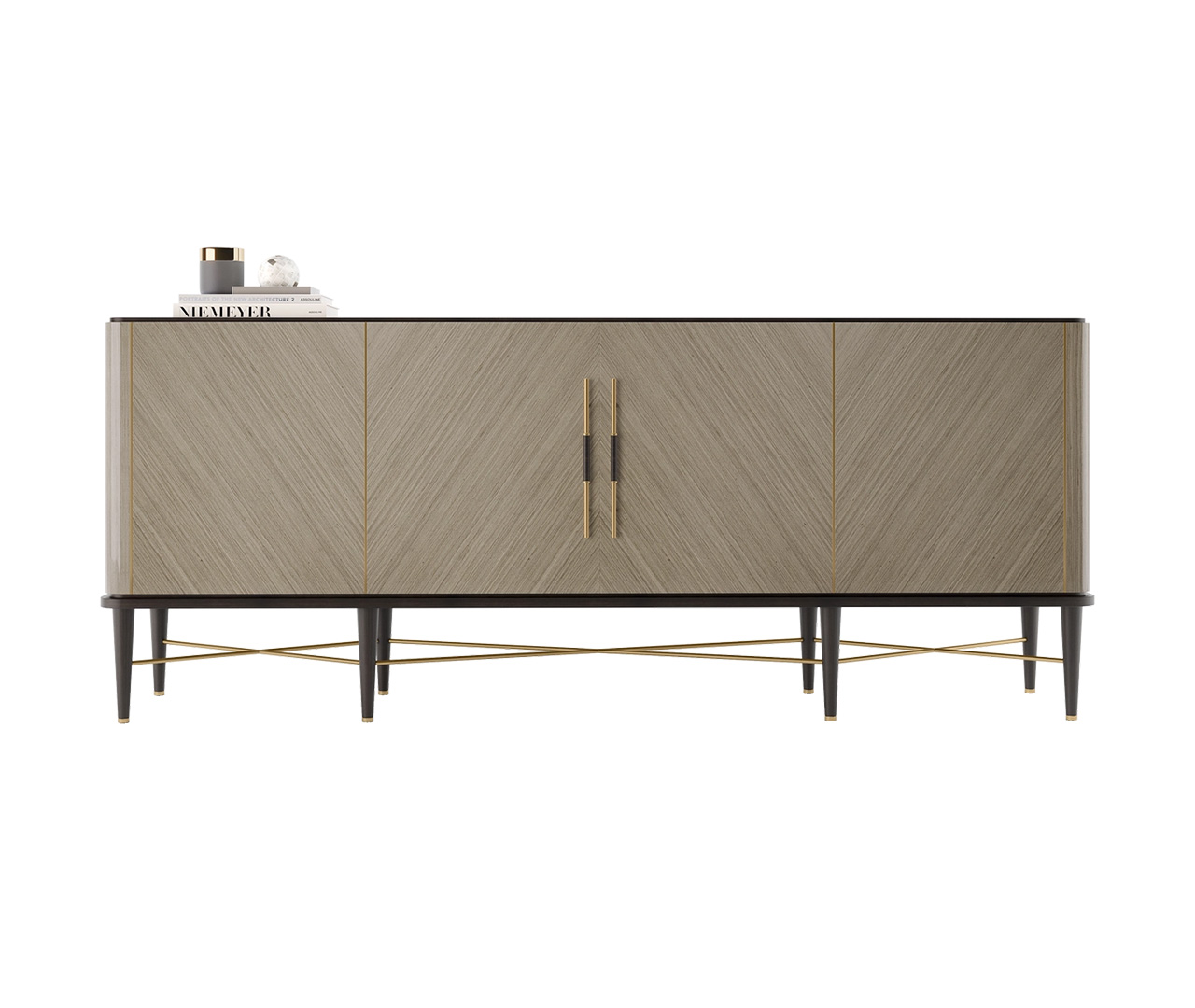 Bold Brass Accentuated Luxury Sideboard