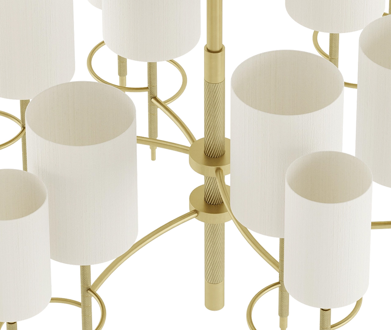 Silk Cylinders Chandelier