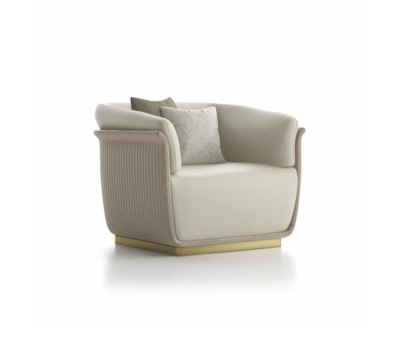Curved Outer Layer Armchair
