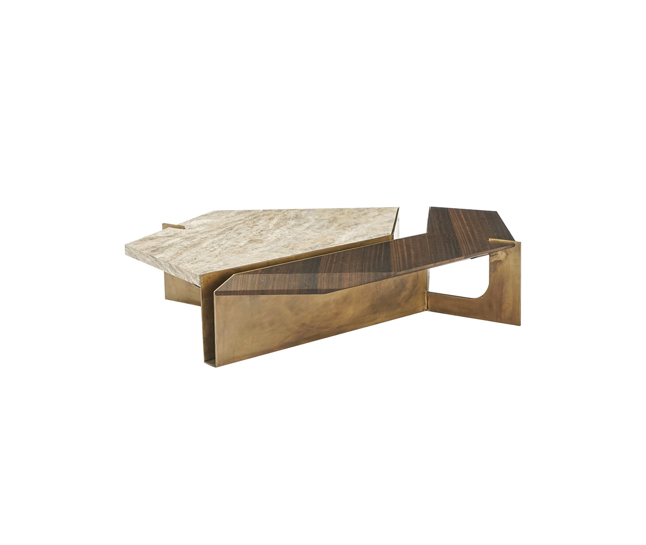 Wood and Marble Fusion Coffee Table