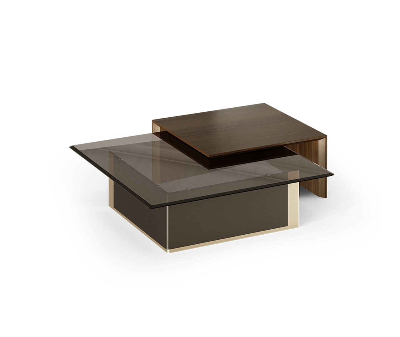 Glass Top Wooden Coffee Table