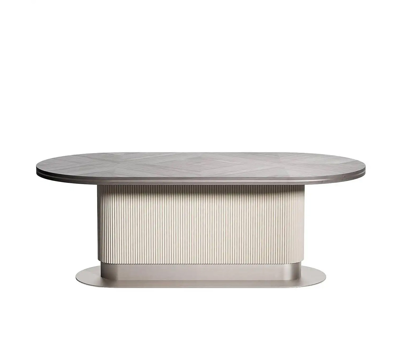 Upholstered Oval Dining Table