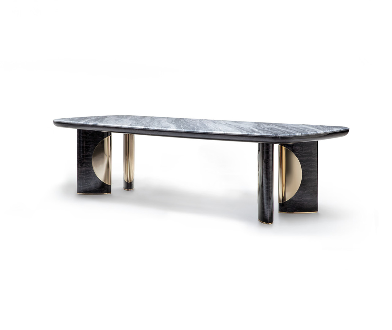 Marble Top Black Dining Table