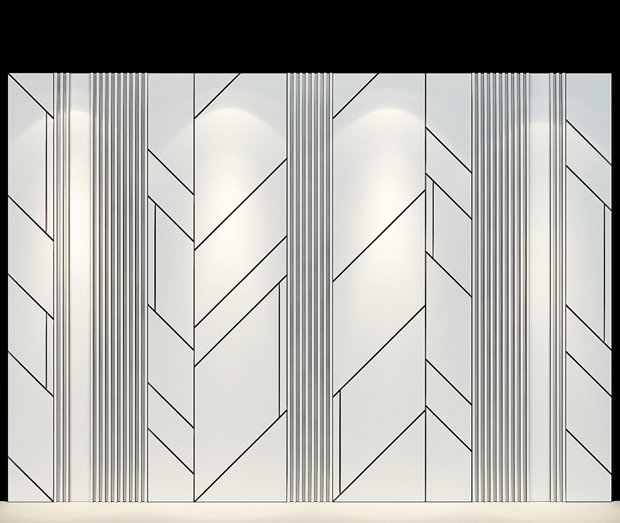 ديكور خشب جداري بتصميم هندسي من بولد