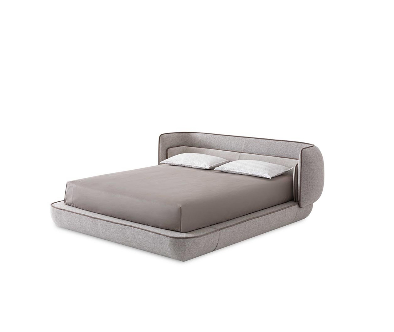 Curved Edges Uupholstered Bed
