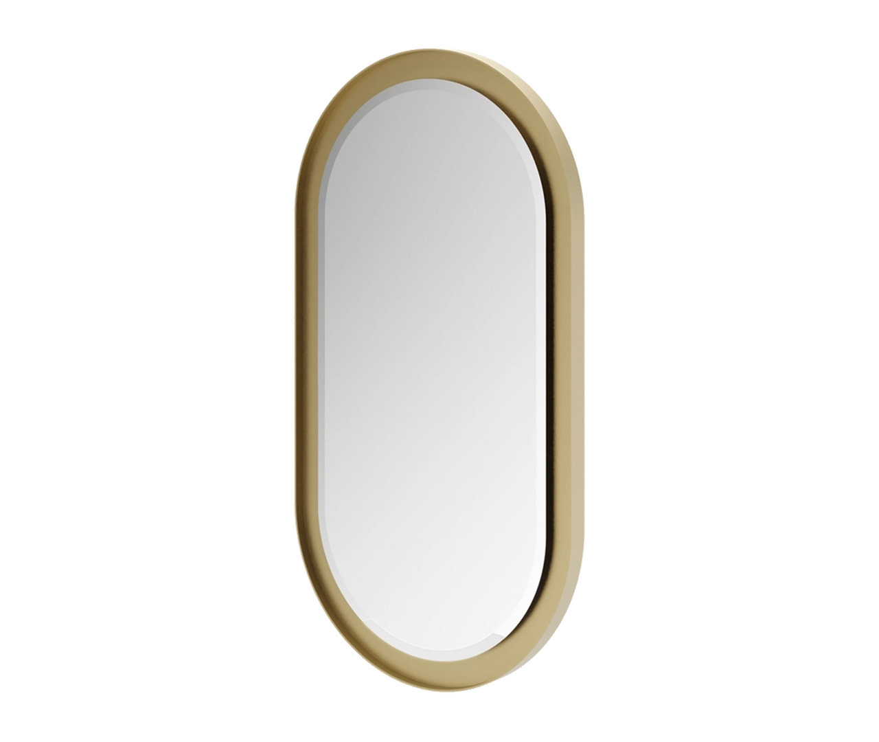 مرآة بيضاوية طويله باطار ذهبي
