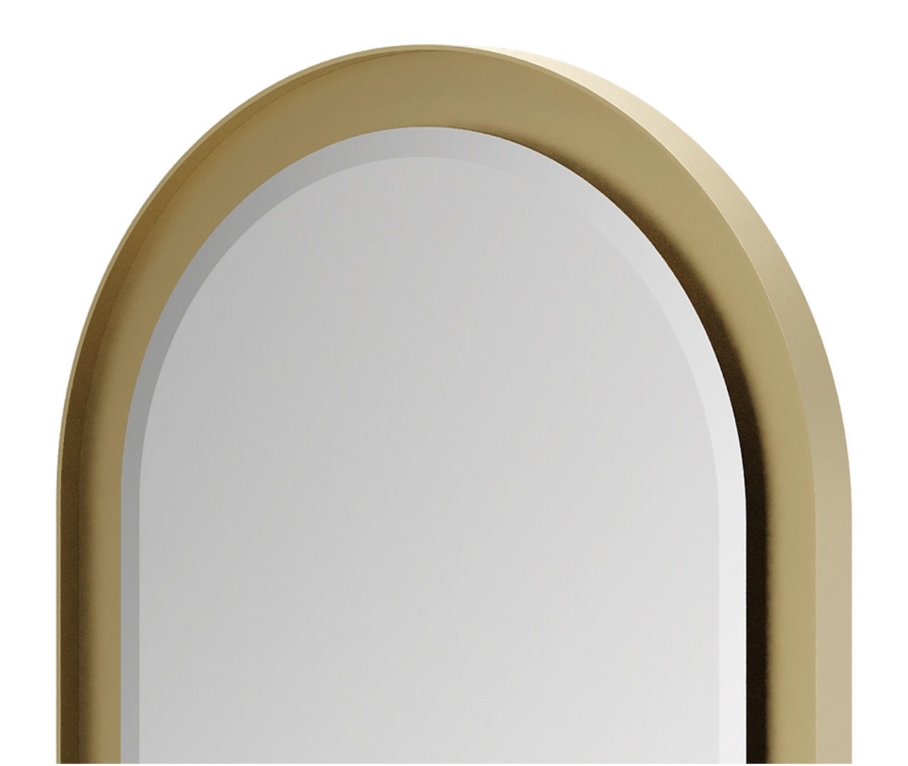 مرآة بيضاوية طويله باطار ذهبي