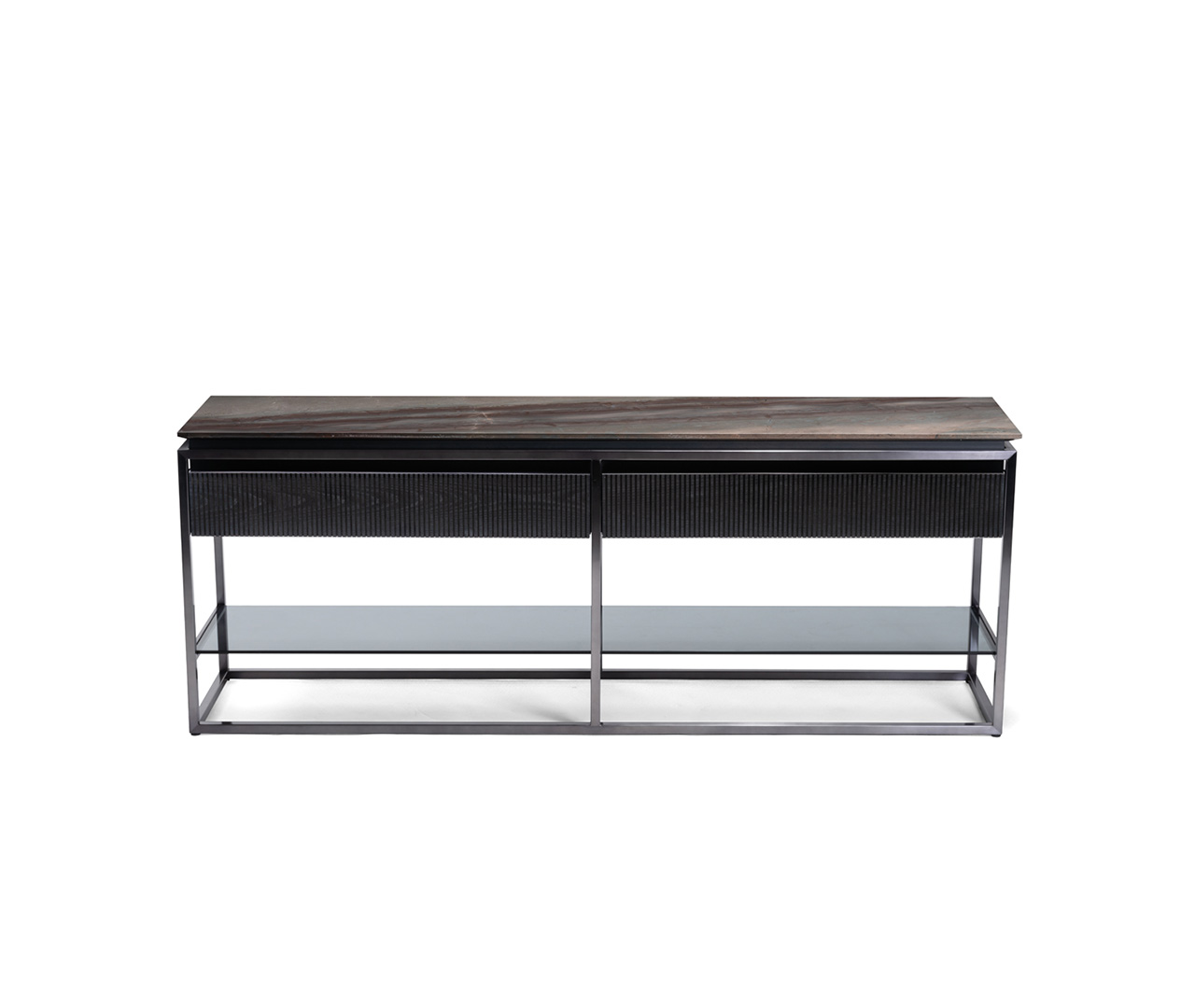Two Drawer Rectangle Console