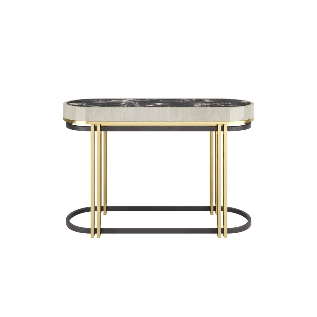 Oval Marble Console Table