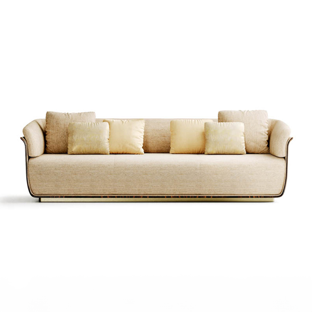 Bold Wood Frame Sofa