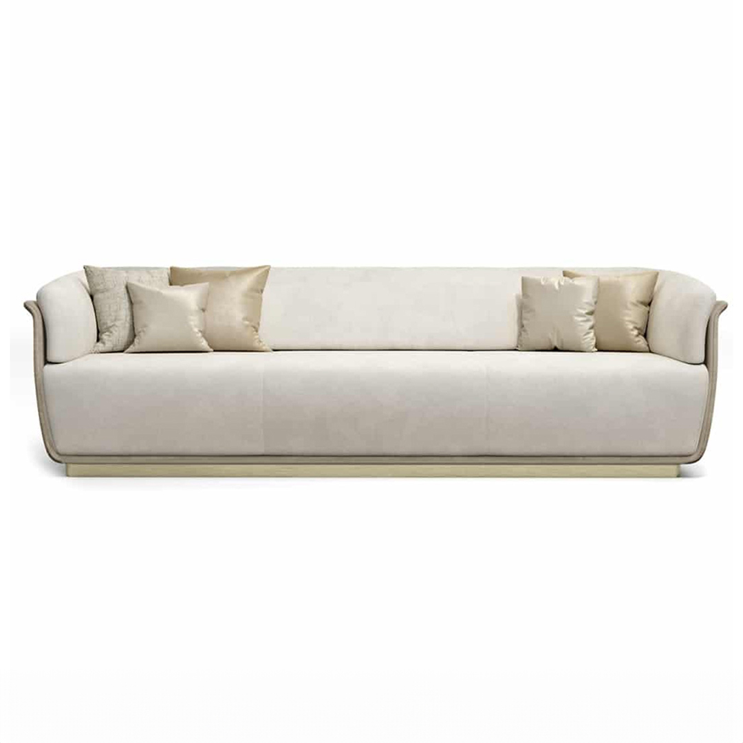 Upholstered White Sofa