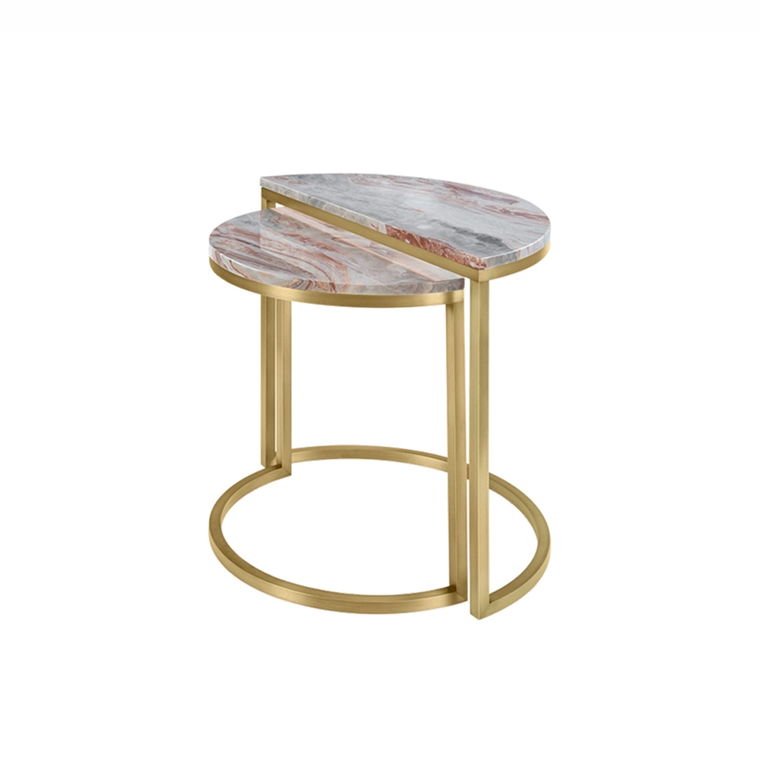 Bold Two Semi Circle Side Table