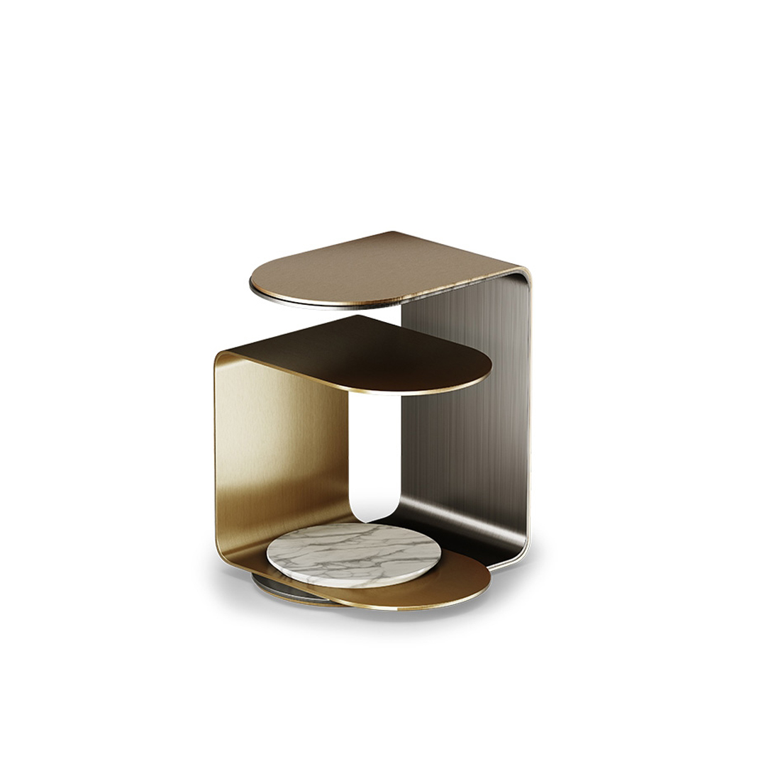 Modern Brass Side Table