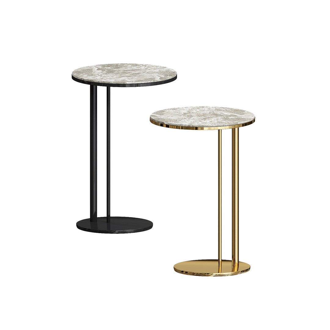 Gold Round Side Table